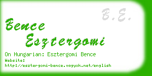 bence esztergomi business card